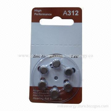 Zinc Air Hearing AID Battery with 1.4V Voltage and 170mAh Capacity